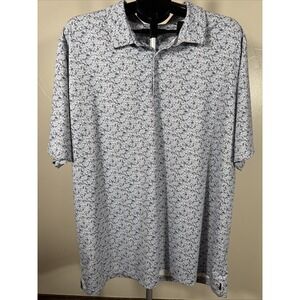 Men's Callaway Blue Floral Print Polo Shirt XXL  Opti Dry
